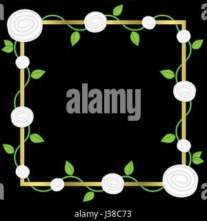 Rose vine frame en format vectoriel. Illustration de Vecteur