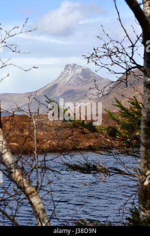 Vue de Stac Pollaidh dans l'ouest des Highlands d'Écosse Banque D'Images