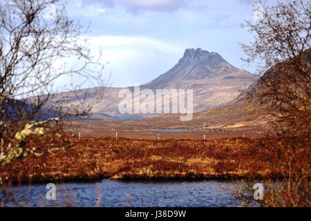 Vue de Stac Pollaidh dans l'ouest des Highlands d'Écosse Banque D'Images