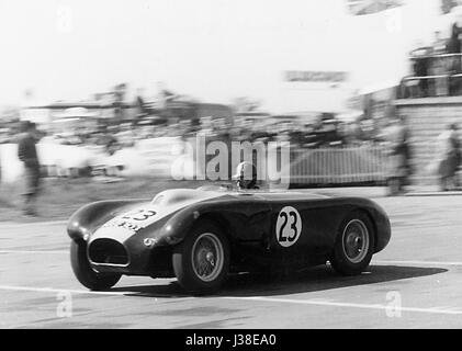 Lister, Archie Scott Brown, Silverstone 1955 Banque D'Images