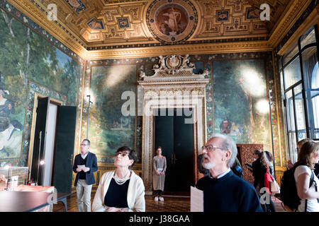 L'interirors historique Turati Palace ouvert comme un événement Fuori Salone, au cours de l'international design fair Salone del Mobile à Milan, Italie. Banque D'Images