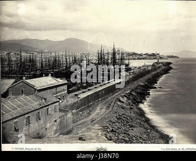 , Celestino Degoix (floruit 18601890) Molo di Genova Banque D'Images