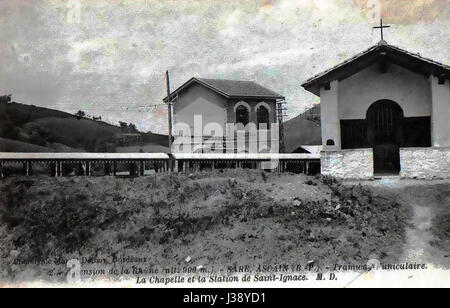 Chemin de fer de la Rhune Tramway funiculaire Banque D'Images