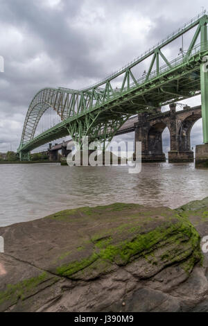 Runcorn Bridge. Banque D'Images