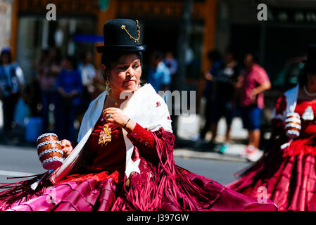 Parade du Carnaval de Bolivie. Madrid, Espagne, Europe Banque D'Images