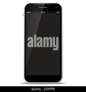 Smart Phone noir Vector illustration isolé sur blanc. Illustration de Vecteur