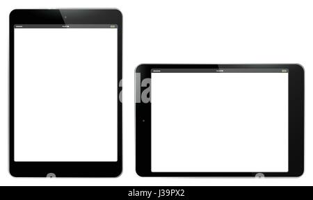 Tablet PC d'illustration vectorielle, verticale et horizontale. Illustration de Vecteur