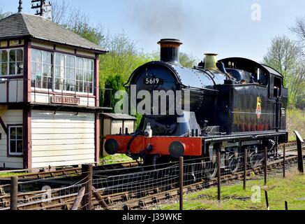 La locomotive à vapeur 5619 0-6-2T Banque D'Images