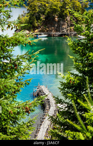 'Puerto Arauco' sur le lac Nahuel Huapi. Villa La Angostura, Argentine. Banque D'Images