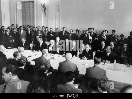 Konrad Adenauer lors de sa visite à Moscou, 1955 Banque D'Images