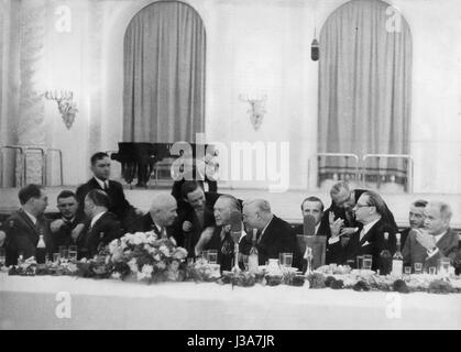 Konrad Adenauer lors de sa visite à Moscou, 1955 Banque D'Images