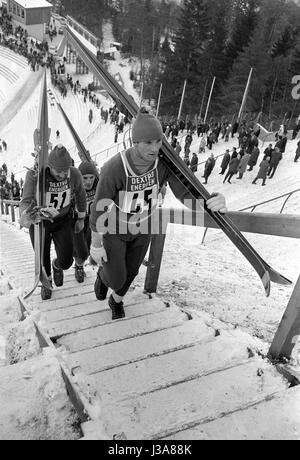 Tournoi de quatre collines 1963-1964 : Formation à Innsbruck, 1964 Banque D'Images