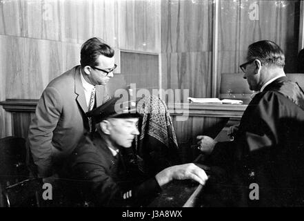 Le processus de détermination de la peine dans Bruehne-Ferbach à Munich, 1962 Banque D'Images