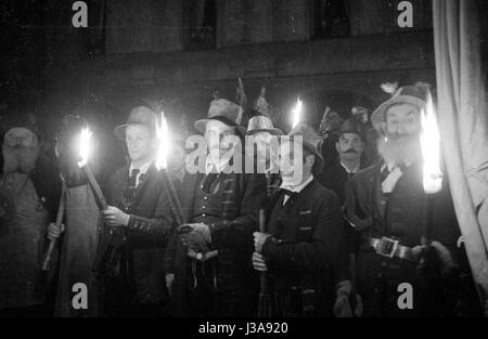 Rallye de fidélité pour le Prince Rupprecht en face de Schloss Nymphenburg, 1953 Banque D'Images