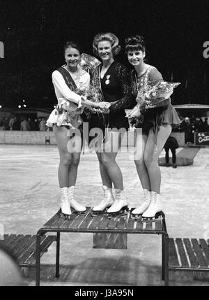 Des Championnats du monde de patinage artistique à Cortina d'Ampezzo, 1963 Banque D'Images