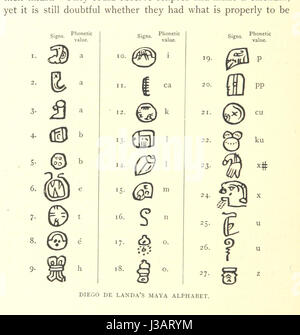 Diego de Landa's alphabet Maya, à partir de la page 36 de "une grande histoire des États-Unis d'Amérique à la fin de l'administration du President Jackson ... Illustré, etc' Banque D'Images