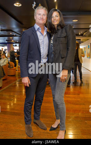 Monaco, Monaco. 06Th Mai, 2017. Monaco, Monte Carlo - Mai 03, 2017 : pilote de F1 David Coulthard et sa femme Karen Minier au vernissage Michel Vaillant à Monaco | Verwendung weltweit Credit : dpa/Alamy Live News Banque D'Images