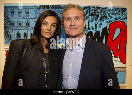 Monaco, Monaco. 06Th Mai, 2017. Monaco, Monte Carlo - Mai 03, 2017 : pilote de F1 David Coulthard et sa femme Karen Minier au vernissage Michel Vaillant à Monaco | Verwendung weltweit Credit : dpa/Alamy Live News Banque D'Images