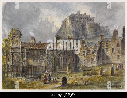 Le château d'Édimbourg est une forteresse historique située sur Castle Rock, une formation rocheuse volcanique dans le centre d'Édimbourg, en Écosse. C'est un symbole du patrimoine écossais, abritant les joyaux de la Couronne et la Pierre du destin. Banque D'Images