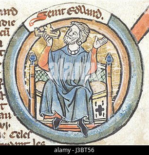 Édouard le Confesseur (c. 1003-1066) fut roi d'Angleterre de 1042 jusqu'à sa mort. Connu pour sa piété et son dévouement à l'église, son règne a été marqué par une paix relative et la construction de l'abbaye de Westminster. Il a été canonisé en tant que saint en 1161, et sa fête est célébrée le 13 octobre. Banque D'Images