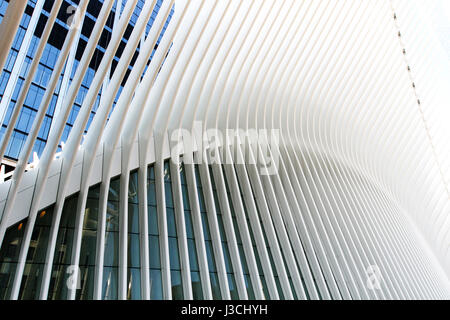 Voir d'Oculus - World Trade Center Transportation Hub. Banque D'Images