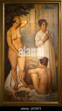 Emile Bernard 08850 femmesfellahs au bain Banque D'Images
