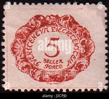 Ce titre fait référence à un timbre-poste émis en 1920 par le Liechtenstein, représentant probablement une image pertinente de l'après-guerre de countryâ€ ™. Le timbre peut avoir une signification philatélique, en particulier en ce qui concerne l'histoire postale européenne. Banque D'Images