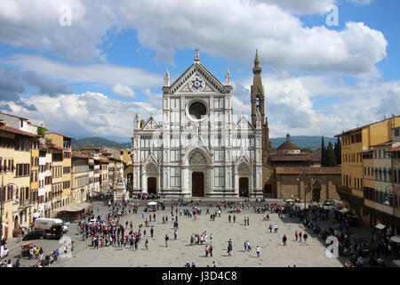 Basilique Santa Croce, Piazza Santa Croce, Florence, Italie Banque D'Images