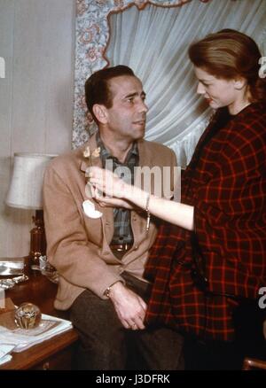 Lauren Bacall et Humphrey Bogart à la maison 1948 Banque D'Images