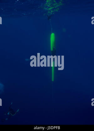 Détenteur du record du monde d'apnée à Herbert Nitsch le camp de formation à Santorin, Grèce Banque D'Images