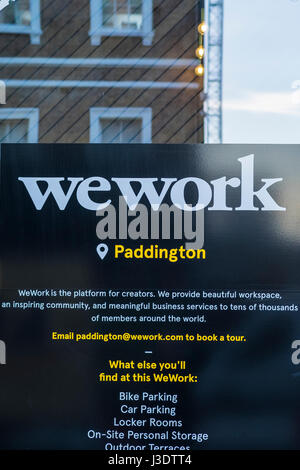 Wework bureaux Paddington, Londres, Angleterre, Royaume-Uni Banque D'Images