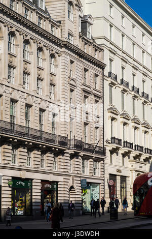 L'architecture du bâtiment de la rue Regent, StJames's, Londres, Angleterre, Royaume-Uni Banque D'Images