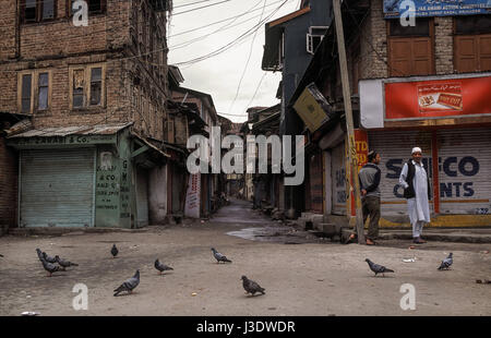 Srinagar, Jammu-et-Cachemire, en Inde, en 2010, couvre-feu à Srinagar Banque D'Images