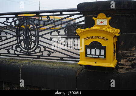 Dresde, Saxe, Allemagne, letterbox Historique Banque D'Images
