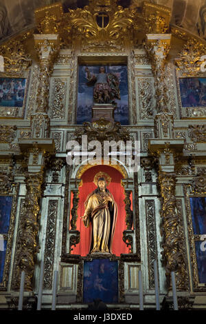 Statue représentant le sacré Cœur de Jésus par le sculpteur espagnol Francisco de Palma dans la Capilla del Sacre Coeur (chapelle du Sacré-Cœur) à la cathédrale de Malaga (Catedral de Malaga à Malaga, Andalousie, espagne. Banque D'Images