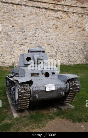 Réservoir de l'armée serbe sur l'affichage à la piscine en plein air du musée militaire de Kalemegdan, Belgrade, Serbie, Europe de l'Est. Banque D'Images