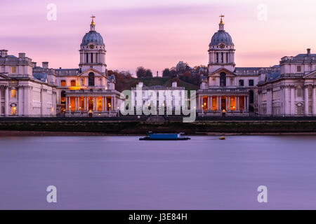 Vue de l'Île Greenwich vu de Gardens, Londres Banque D'Images