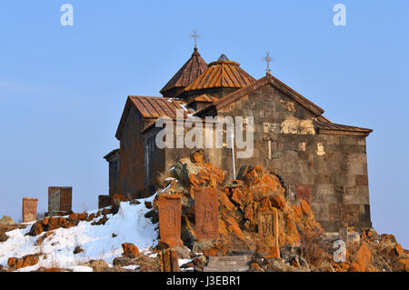 Le monastère de Hayravank - monastère chrétien médiéval en Arménie Banque D'Images