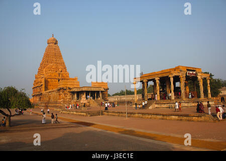 Grand Temple, Thanjavur, Inde, du patrimoine de l'UNESCO Banque D'Images