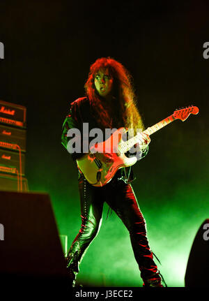 Septembre 17, 2016, Irvine en Californie, Yngwie Malmsteen sur scène à la Sirius XM Hair Nation Fest Banque D'Images