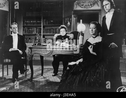 Année : 1958 - Ansiktet Suède Gunnar Björnstrand, Toivo Pawlo, Erland Josephson, Gertrud Fridh Réalisateur : Ingmar Bergman Banque D'Images