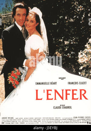 L'Enfer Année : 1994 - France Emmanuelle Béart, François Cluzet Directeur : Claude Chabrol Film poster Banque D'Images