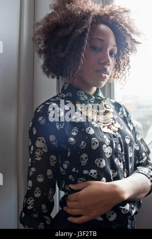 Portrait d'une belle jeune femme Banque D'Images