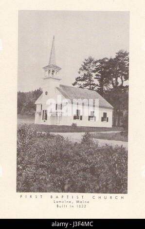 La première église baptiste de Lamoine, dans le Maine, est un édifice religieux historique connu pour son rôle dans la communauté locale et son style architectural distinctif. Banque D'Images