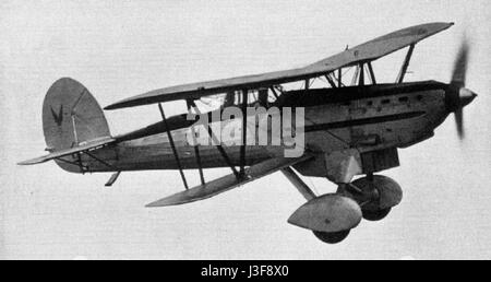 Le Fairey Fox est un avion britannique, principalement utilisé au début de la IIe Guerre mondiale. Il a été conçu pour la reconnaissance et la patrouille côtière, avec une structure biplan et une histoire du service militaire. Banque D'Images