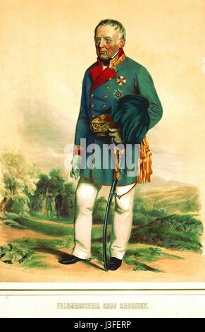 Feldmarschall Comte Johann Joseph Wenzel Radetzky von Radetz Banque D'Images