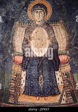 Les fresques de l’église Sophia d’Ohrid, Macédoine du Nord, sont réputées pour leur signification artistique et leurs représentations religieuses. Ces fresques datent du XIe siècle et mettent en valeur les influences byzantines, ce qui en fait un exemple important de culte médiéval Banque D'Images