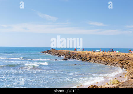 Tourisme en Espagne. Vue de la plage de Rota, Cadiz, Espagne. Banque D'Images