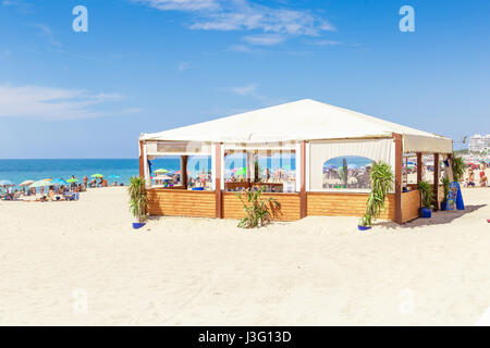 Tourisme en Espagne. Vue de la plage de Rota, Cadiz, Espagne. Banque D'Images