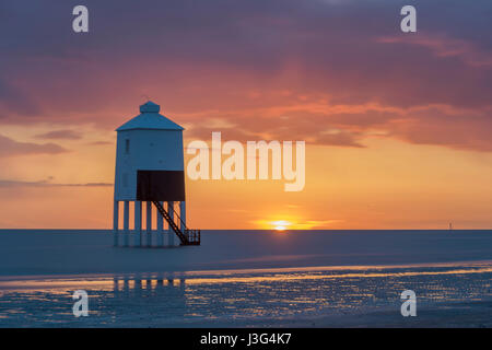 Le phare à moins guindé Burnham on sea, Somerset Banque D'Images